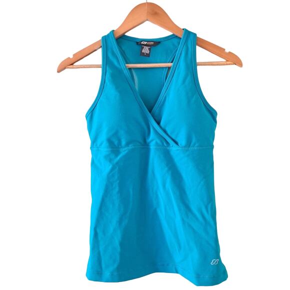 Eddie Bauer Sport Blue Sleeveless V-Neck Tank Top - Picture 1 of 6